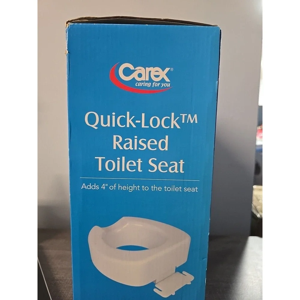 Carex Quick Lock Raised Toilet Seat 4